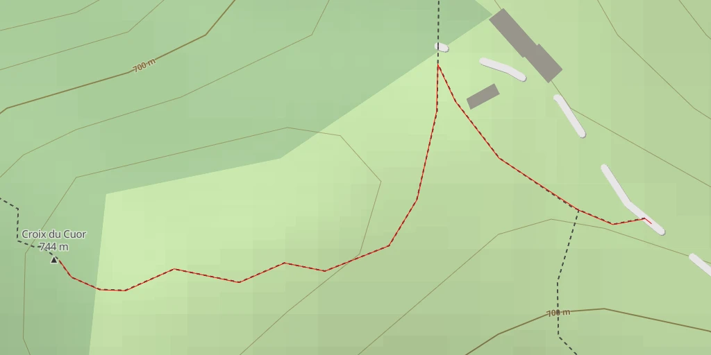 Map of the trail for La Croix de Cuor