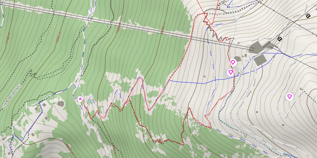 Map of the trail for Décollage Les Ruinettes - Tu Cuci