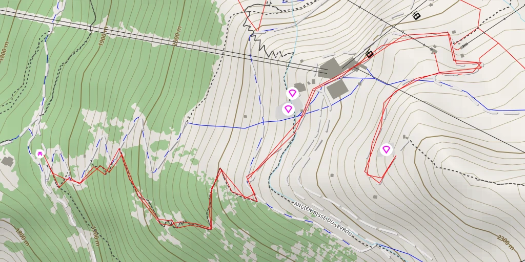 Map of the trail for Bortabiche