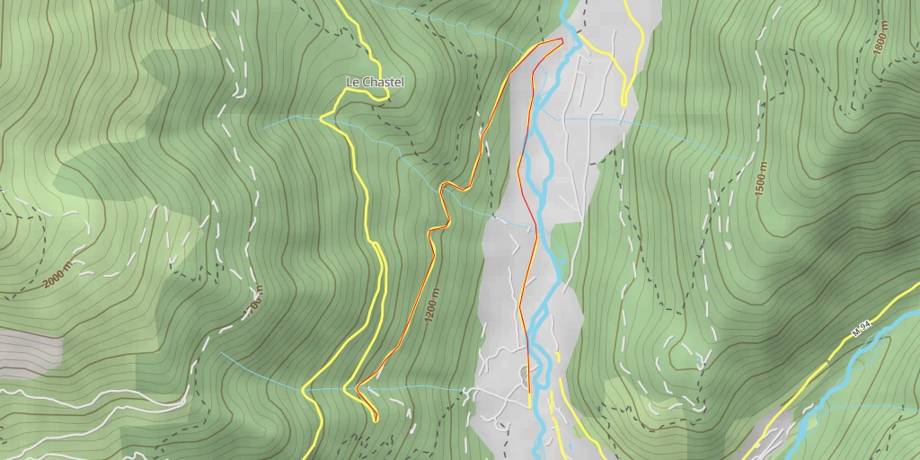 Map of the trail for Belvédère de la Pausa