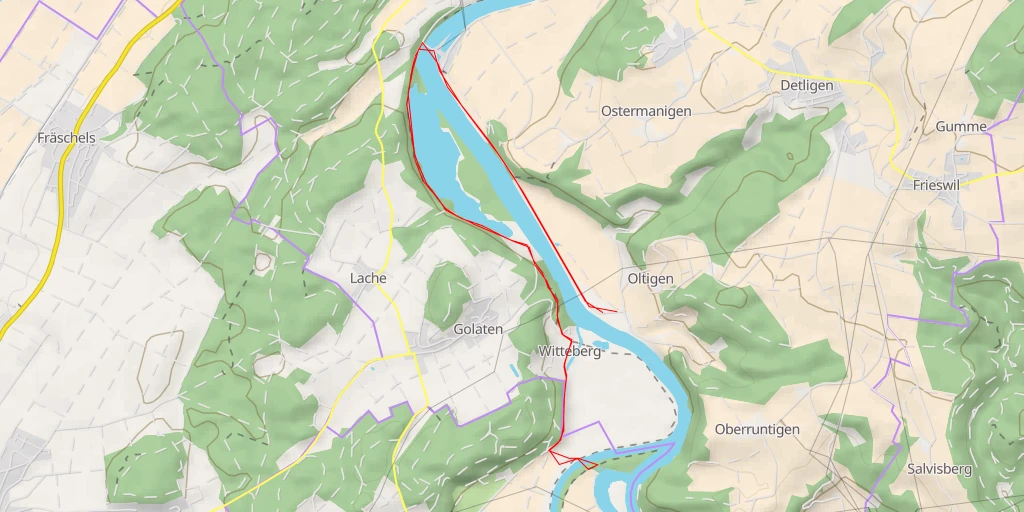 Map of the trail for Saanesteg