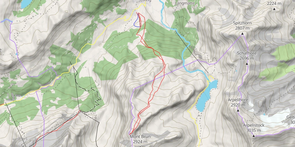 Map of the trail for Gstellihorn Voie Normale depuis Gsteig