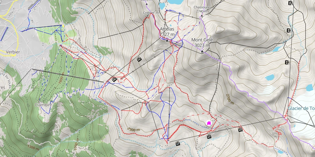 Carte de l'itinéraire :  Attelas