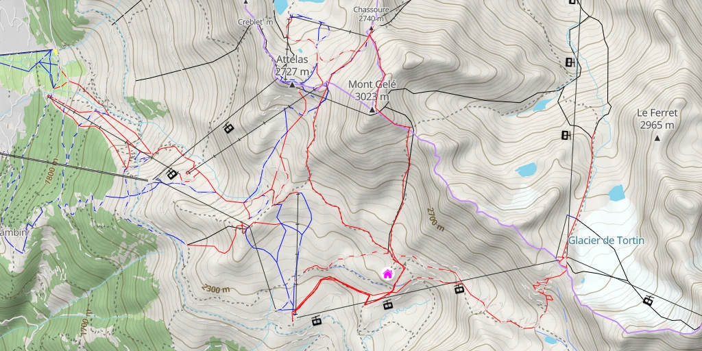 Map of the trail for Chassoure