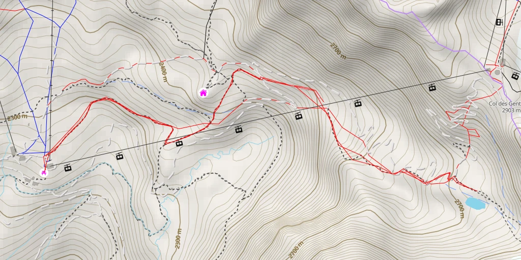 Carte de l'itinéraire :  Rencontre avec un glacier (sentier à thème)