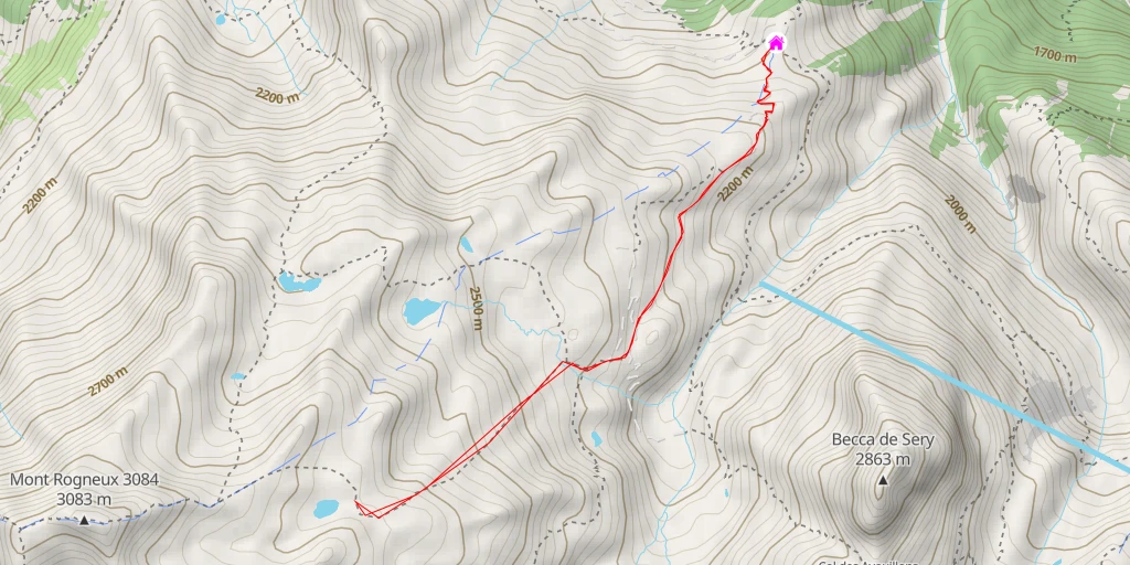 Map of the trail for Goli d'Aget