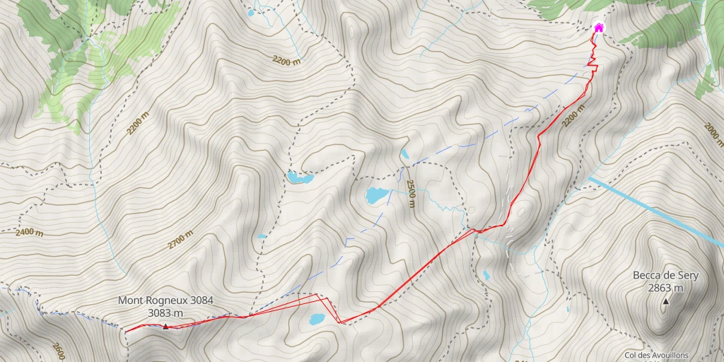 Map of the trail for Erra d'en Haut