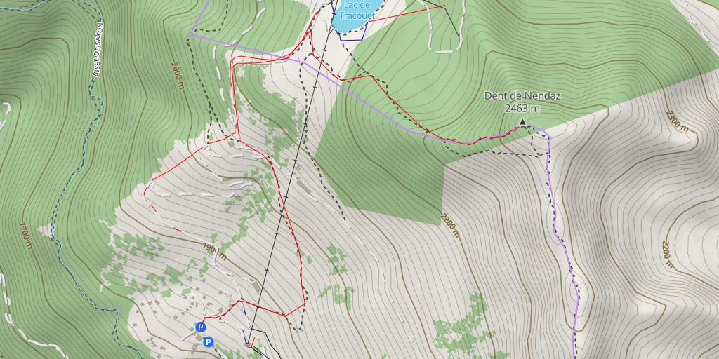 Map of the trail for Dent de Nendaz