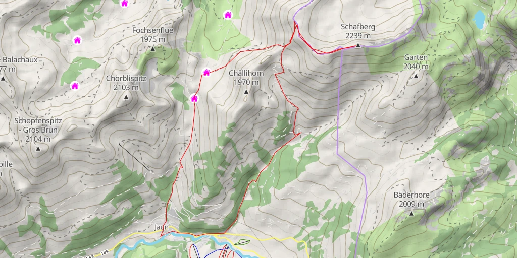 Map of the trail for Schafberg