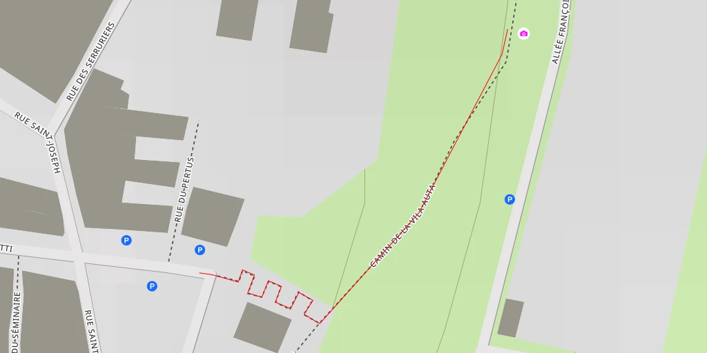 Map of the trail for Cimetière - colline du chateau