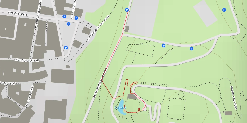 Map of the trail for Terrasse du château