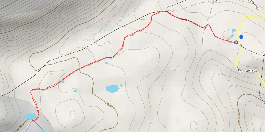 Map of the trail for Savièse