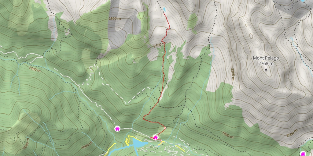 Map of the trail for Lac de Cerise