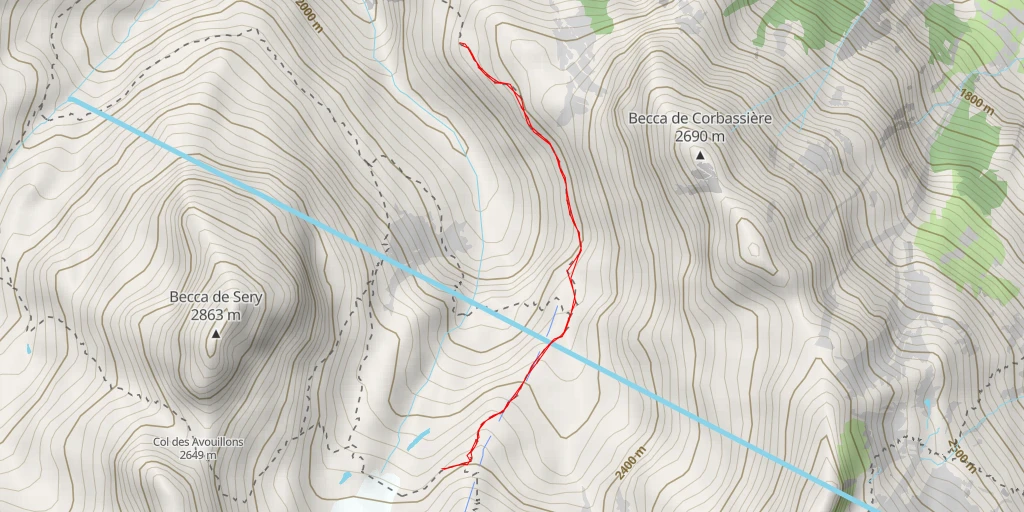 Map of the trail for Passerelle de Corbassière - Passerelle de Corbassière