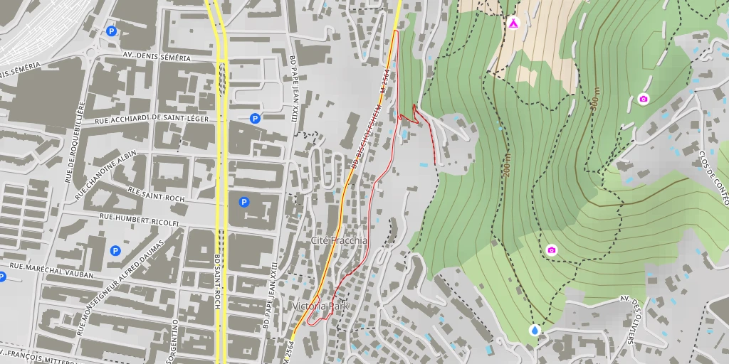 Map of the trail for Chemin du Cal du Mont-Gros - Nice