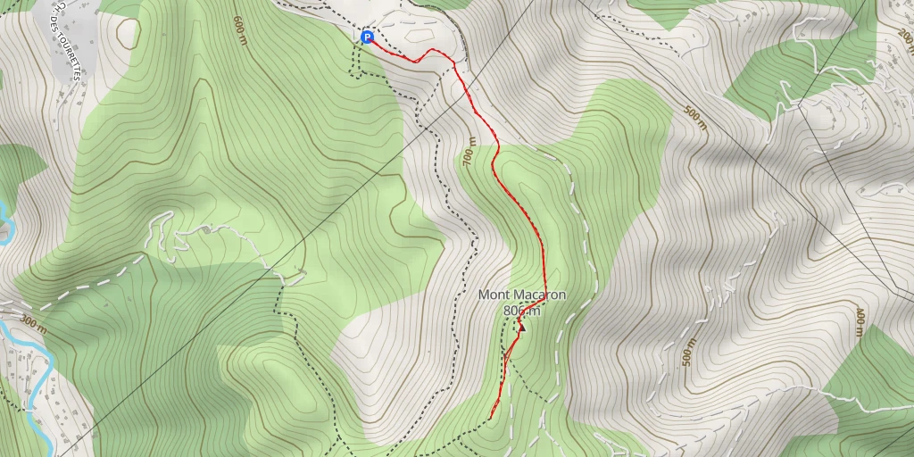 Map of the trail for Route du Mont Macaron - Route du Mont Macaron