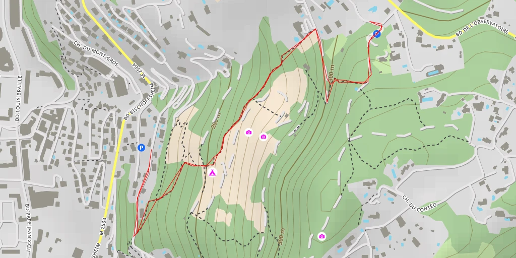 Map of the trail for Boulevard de l'Observatoire - Nice