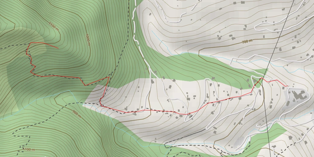 Map of the trail for Testa della Routa