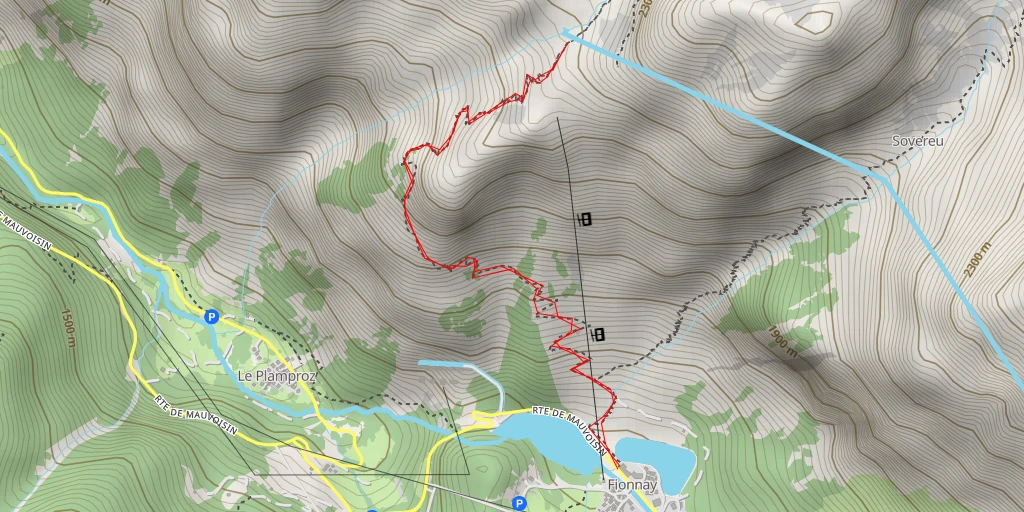 Map of the trail for Chemin de Louvie - Chemin de Louvie