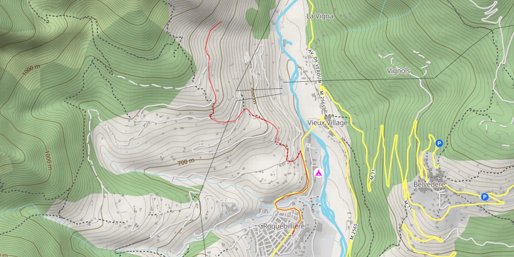 Map of the trail for Caïre del Mel