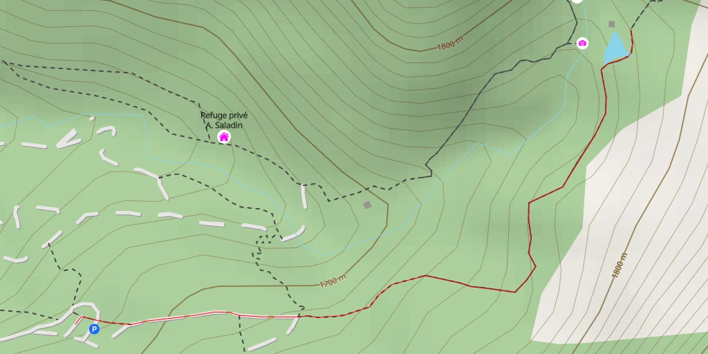 Map of the trail for Chalet Vidron