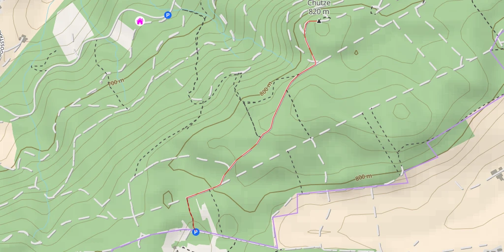 Carte de l'itinéraire :  Chutzenturm