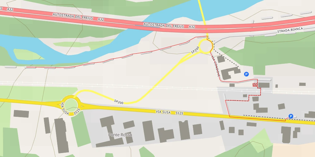 Map of the trail for Via Susa - Via Susa