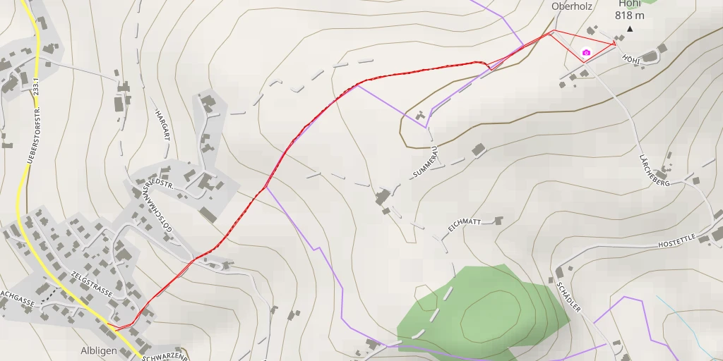 Map of the trail for Höhi