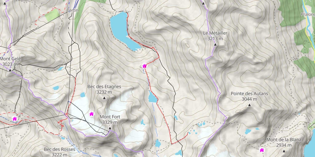 Carte de l'itinéraire :  Nendaz