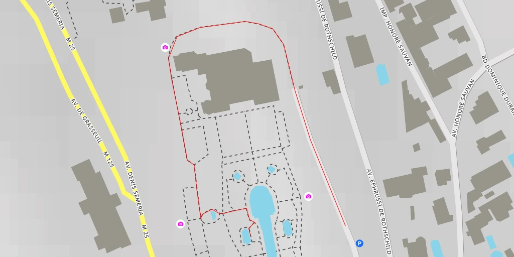 Map of the trail for Avenue Ephrussi de Rothschild