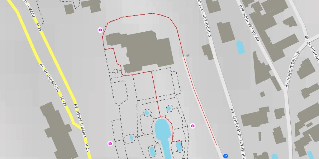 Map of the trail for Avenue Ephrussi de Rothschild