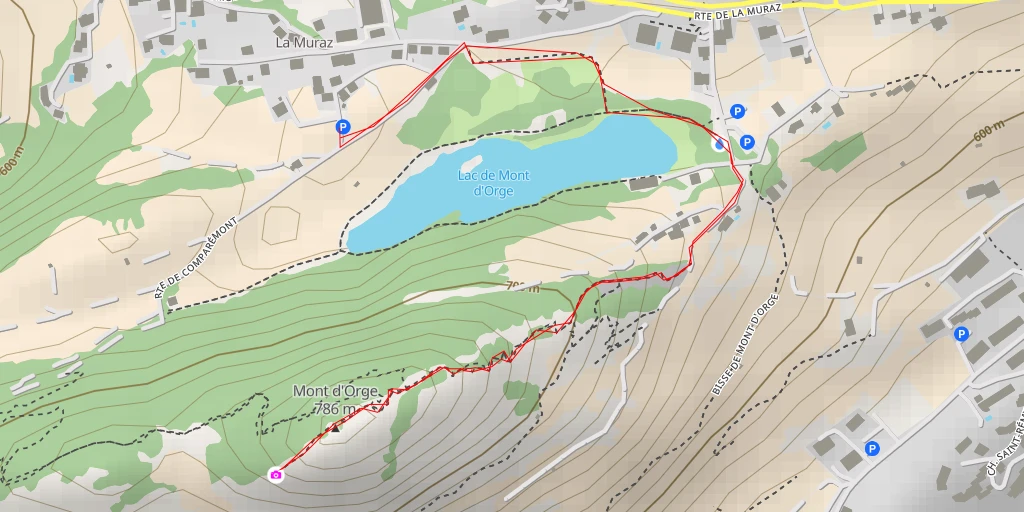 Map of the trail for Madonna - Sion