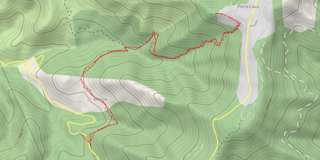 Map of the trail for La Pierre Plate - Chemin de la Table d'Orientation