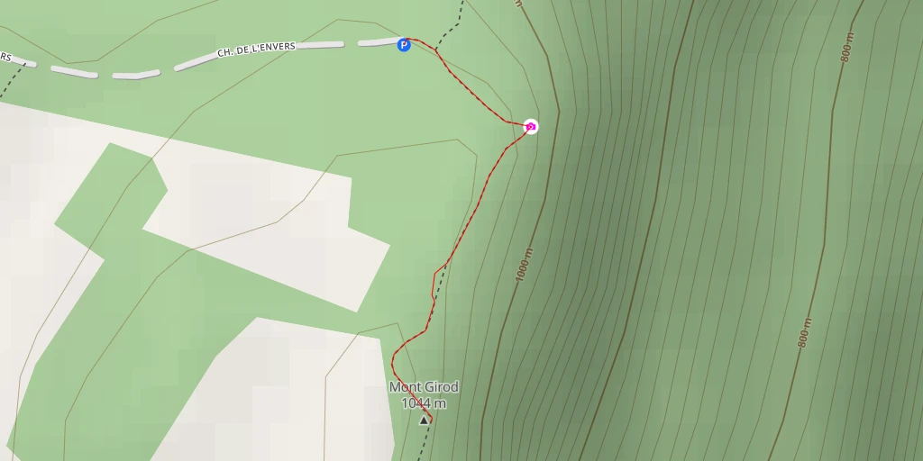 Map of the trail for Mont Girod