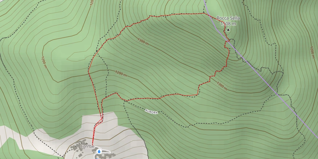 Map of the trail for Roccia ad arco