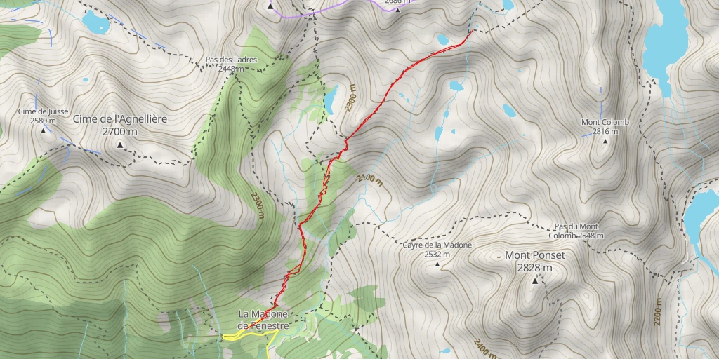 Map of the trail for Le Balaour