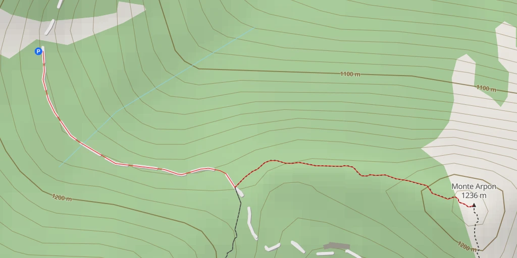 Map of the trail for Monte Arpon