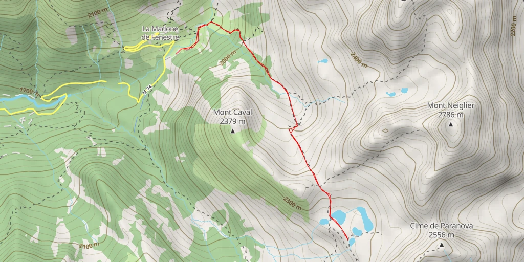 Map of the trail for 366 - Chemin de la Baisse de Prals