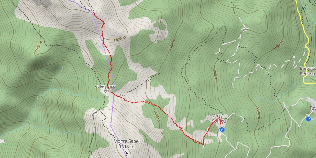 Map of the trail for Sentiero Dino Campana