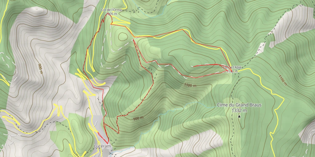 Map of the trail for Mont l'Ablé