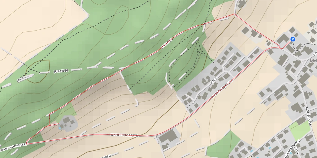 Map of the trail for Wahlendorfstrasse