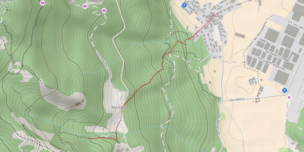 Map of the trail for Via Sacra - Via Sacra