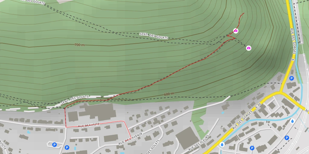 Map of the trail for Plateau d'observation