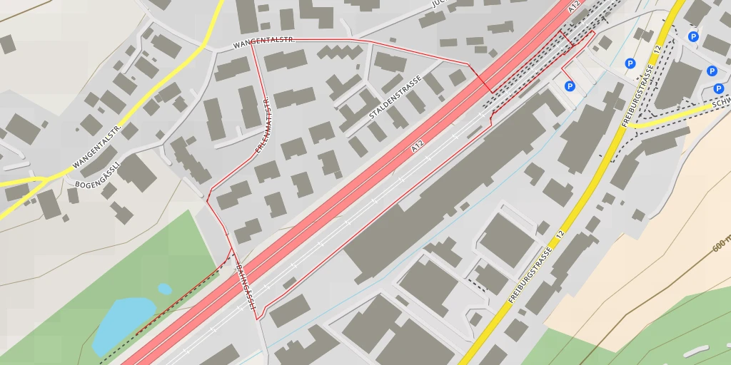 Map of the trail for A12 - A12