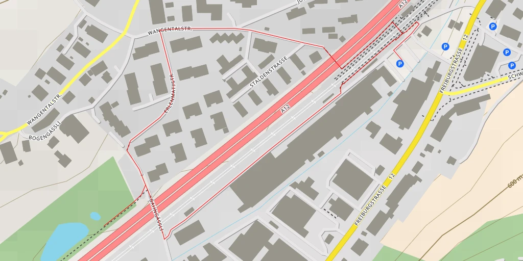 Map of the trail for A12 - A12