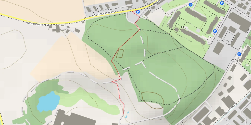 Map of the trail for Rehhagstrasse - Bern