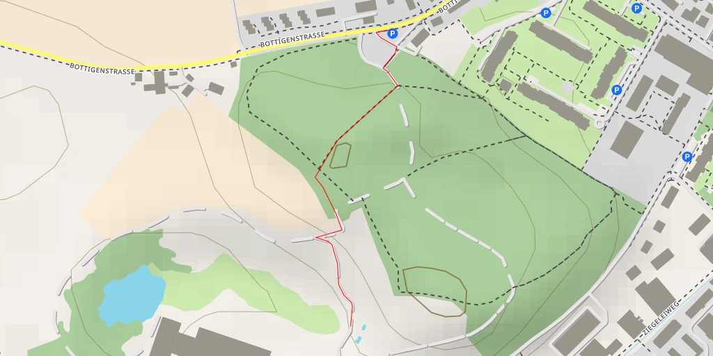 Map of the trail for Rehhagstrasse - Bern