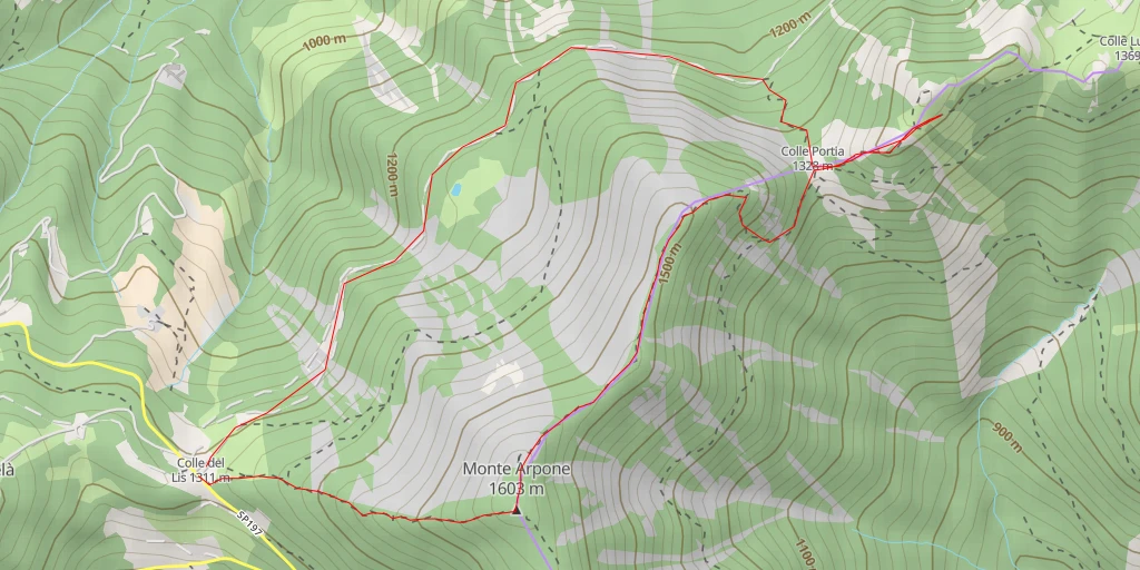 Carte de l'itinéraire :  Il Pilone