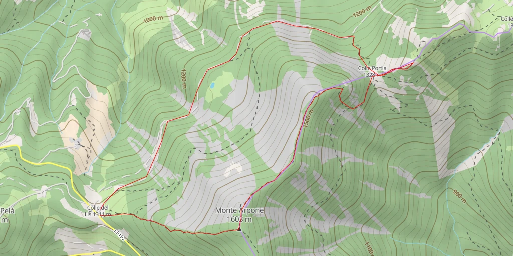 Map of the trail for Via Trucco Rossato