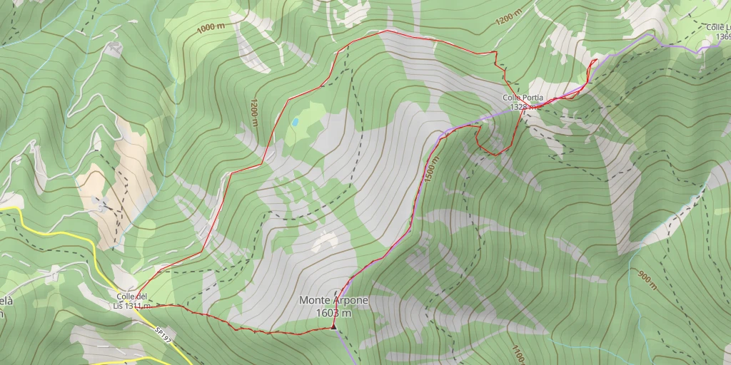 Carte de l'itinéraire :  Via Trucco Rossato